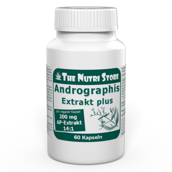 Andrographis 200 mg Extrakt 14:1 plus vegane Kapseln