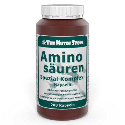 Aminosäure Spezial Komplex Kapseln 200 Stück mit Kola