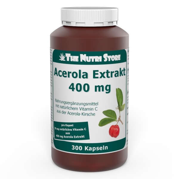 Acerola Extrakt 400 mg Vitamin C Kapseln 300 Stück