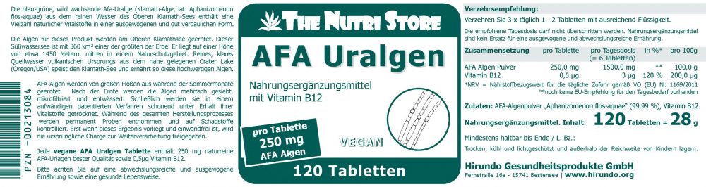 AFA Uralgen vegane Tabletten 120 Stk. – Bild 4