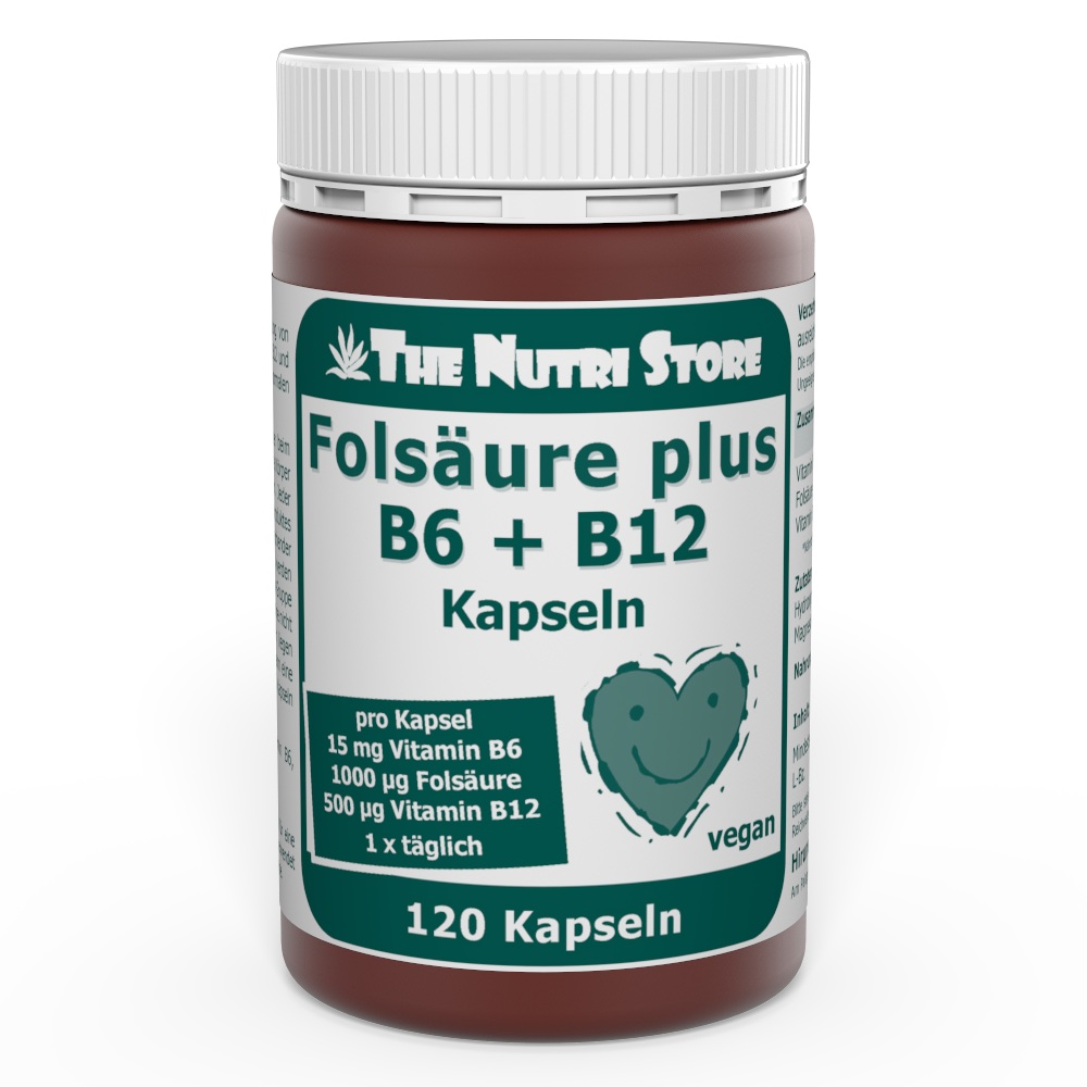 Folsäure + B12 + B6 Kapseln 120 Stk. vegan