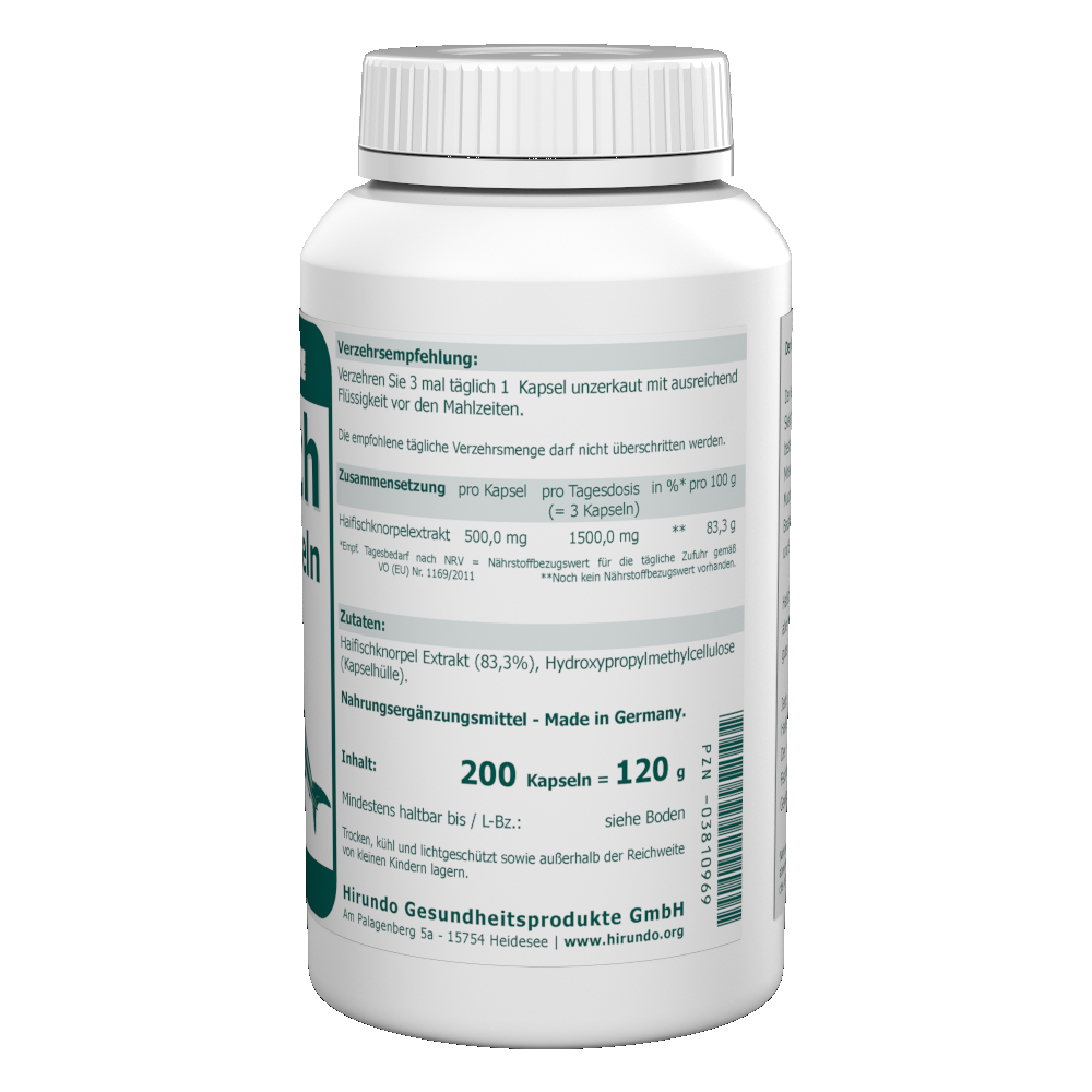 Haifischknorpel 500 mg Kapseln 200 Stk. – Bild 3