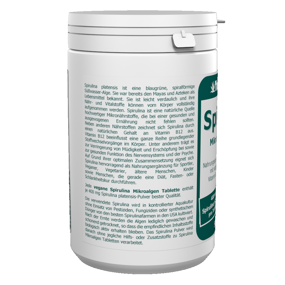 Spirulina Mikroalgen 400 mg Tabletten 500 Stk. – Bild 2
