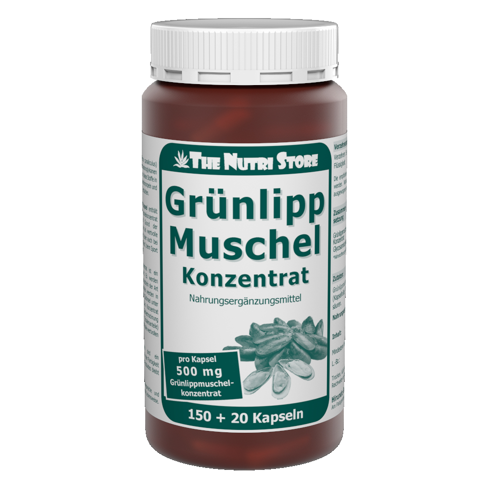 Grünlippmuschel 500 mg Konzentrat Kapseln 150+20 Stk.