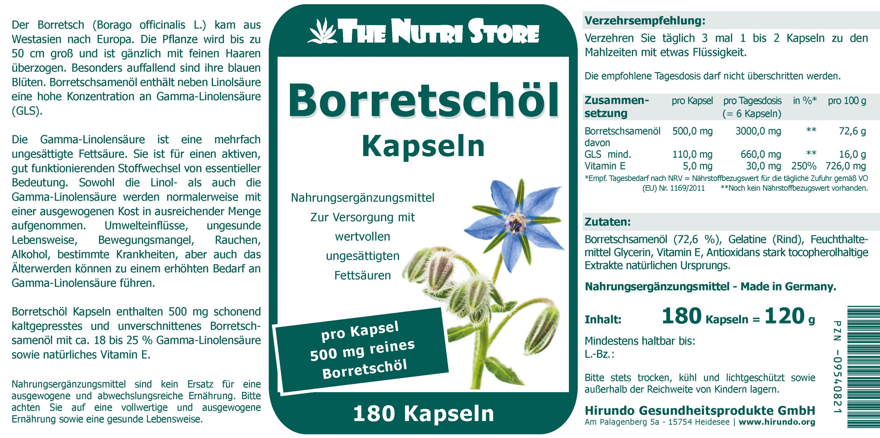 Borretschöl 500 mg Kapseln 180 Stk. – Bild 4