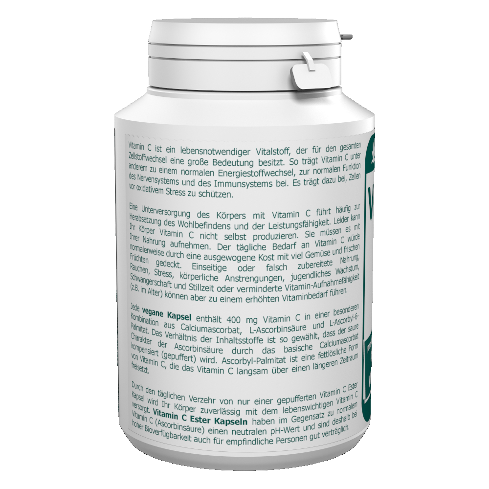 Vitamin C Ester gepuffert 400 mg vegane Kapseln 120 Stk. – Bild 2