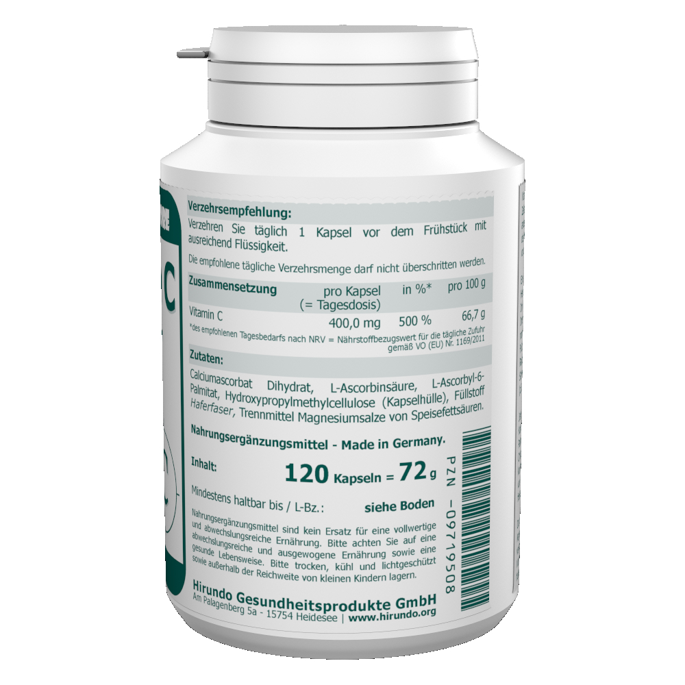 Vitamin C Ester gepuffert 400 mg vegane Kapseln 120 Stk. – Bild 3
