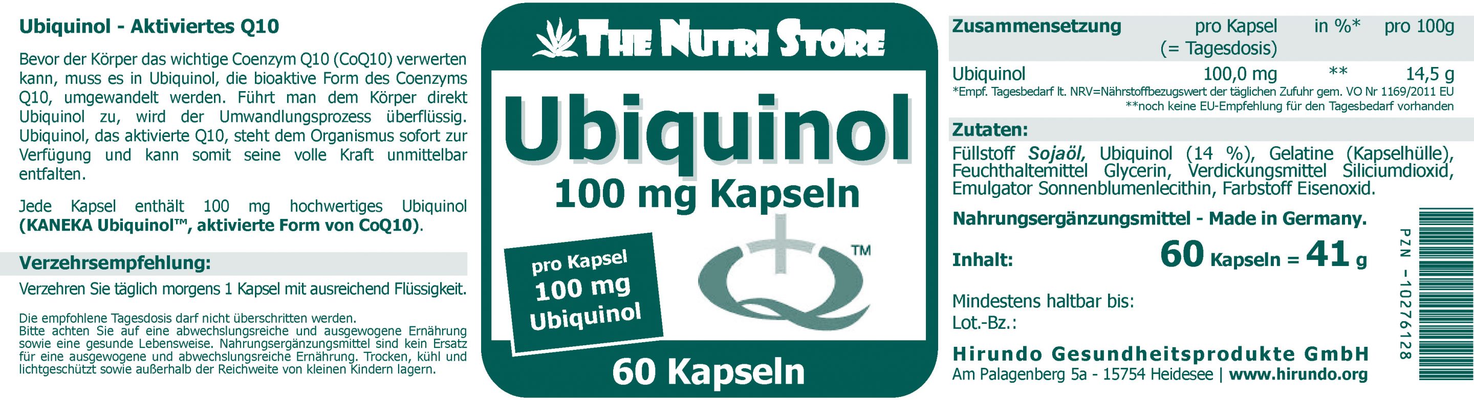 Ubiquinol 100 mg Kapseln 60 Stk. – Bild 4