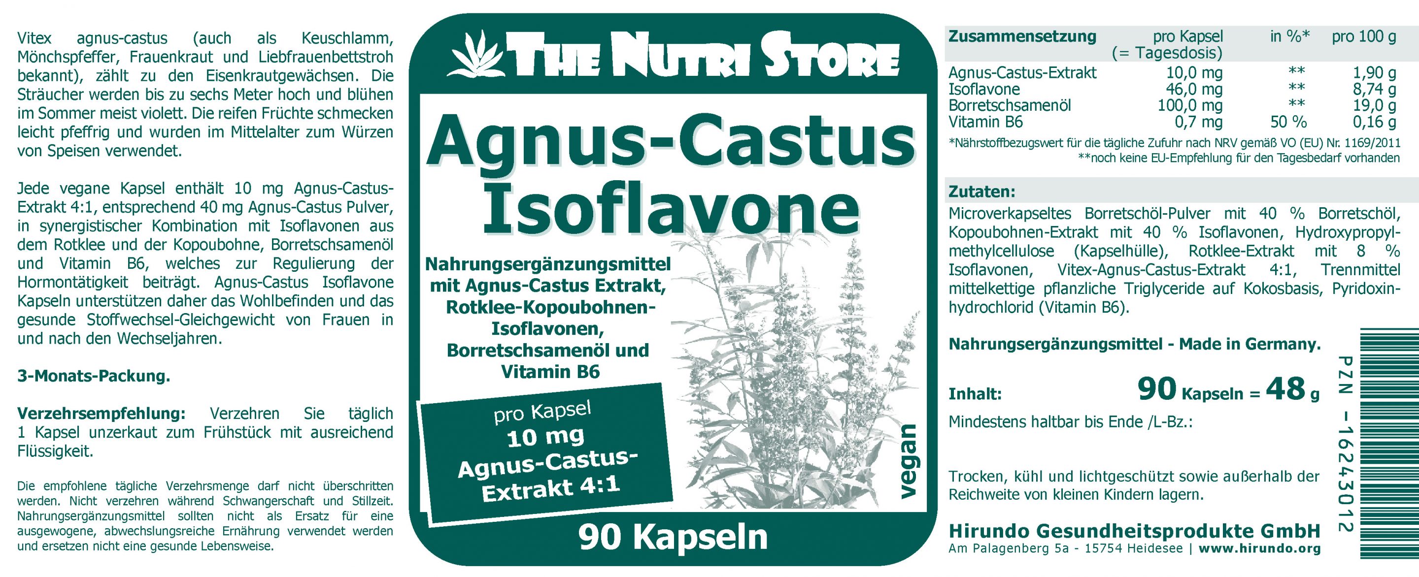 Agnus Castus 10 mg Extrakt Isoflavone 46 mg – Bild 4
