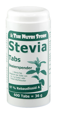 Stevia Tabs 97 % Rebaudiosid A Dosierspender 600 Stk.