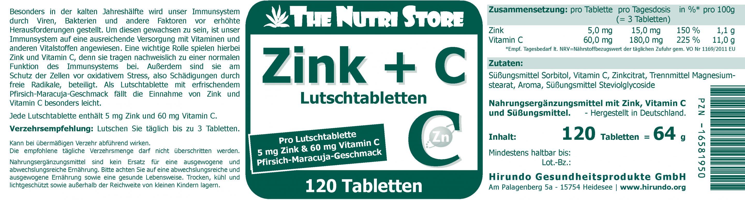 Zink + Vitamin C Lutschtabletten 120 Stk. – Bild 4