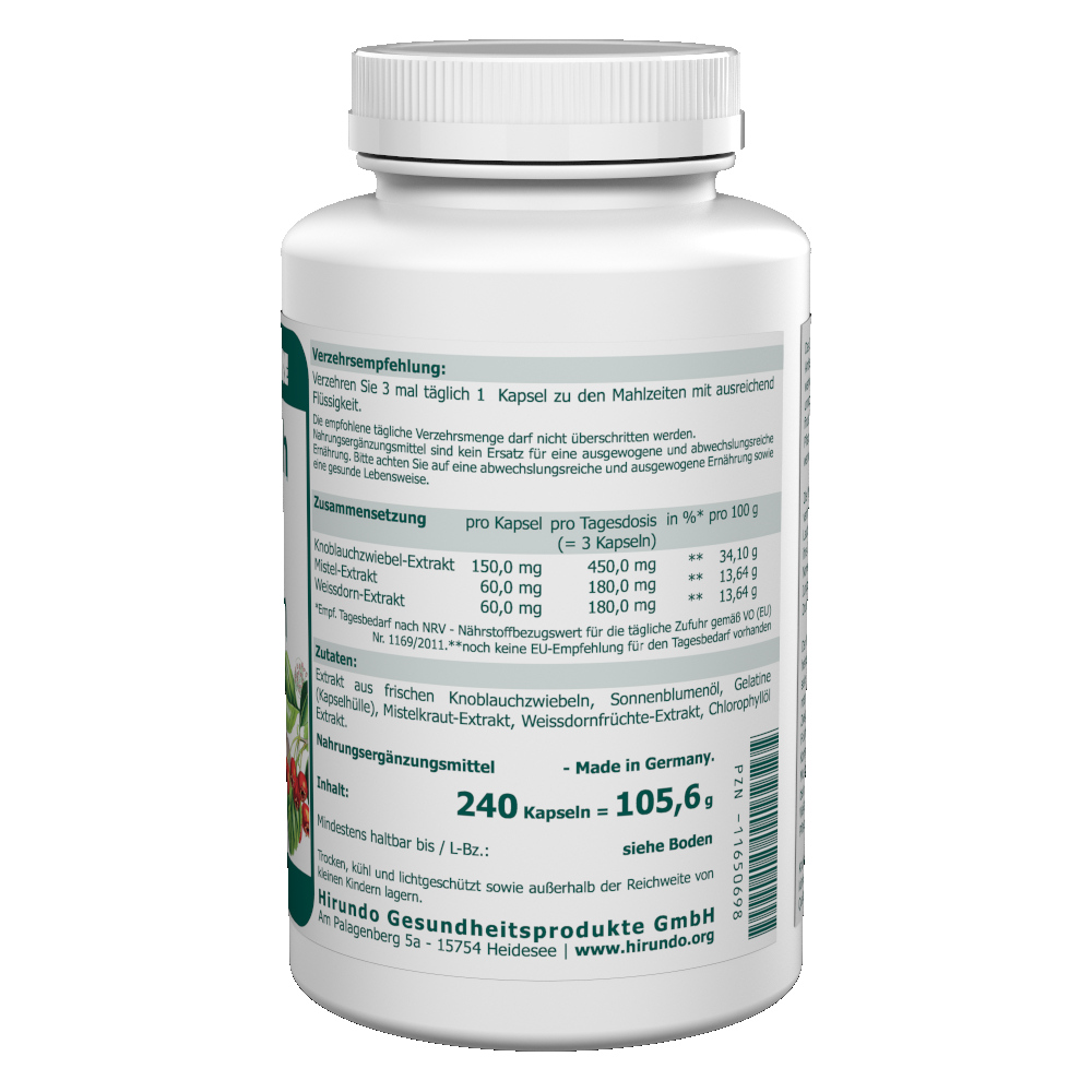 Knoblauch Mistel Weissdorn Kapseln 240 Stk. – Bild 3