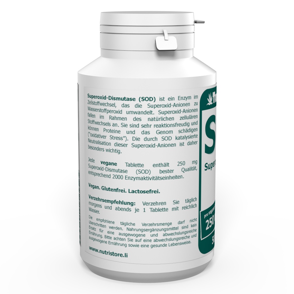 SOD 250 mg Superoxid-Dismutase vegane Tabletten 50 Stk. – Bild 2