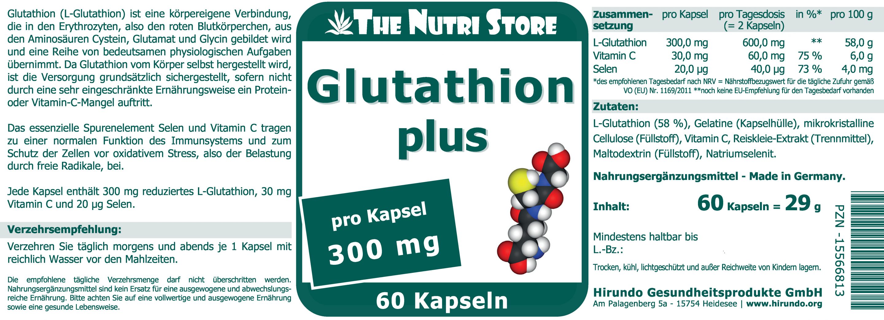 Glutathion plus 300 mg Kapseln 60 Stk. – Bild 4