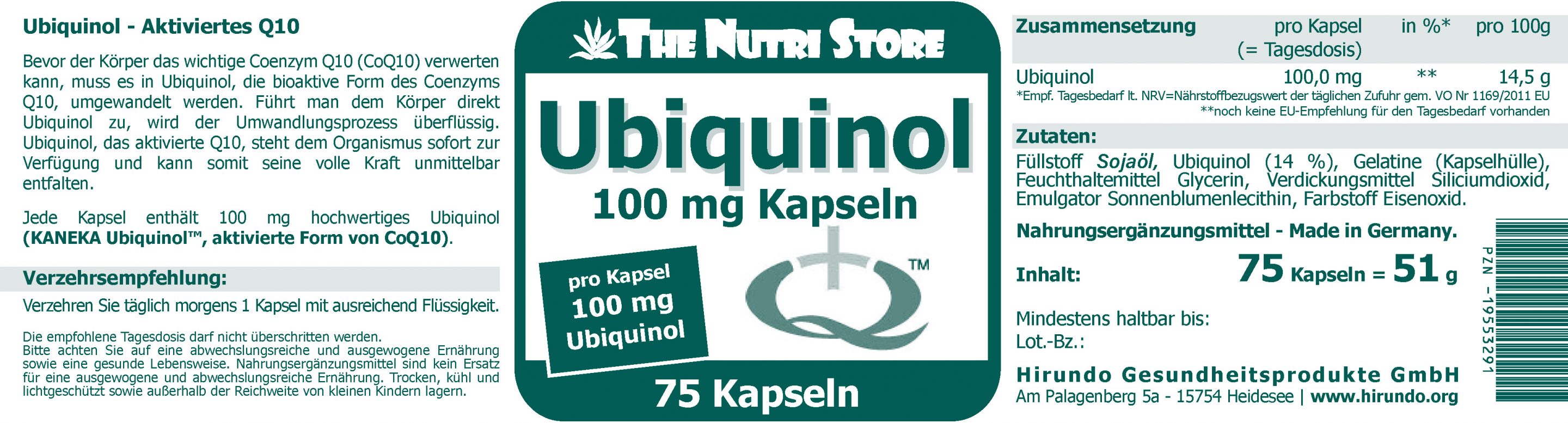 Ubiquinol 100 mg Kapseln 75 Stk. – Bild 4