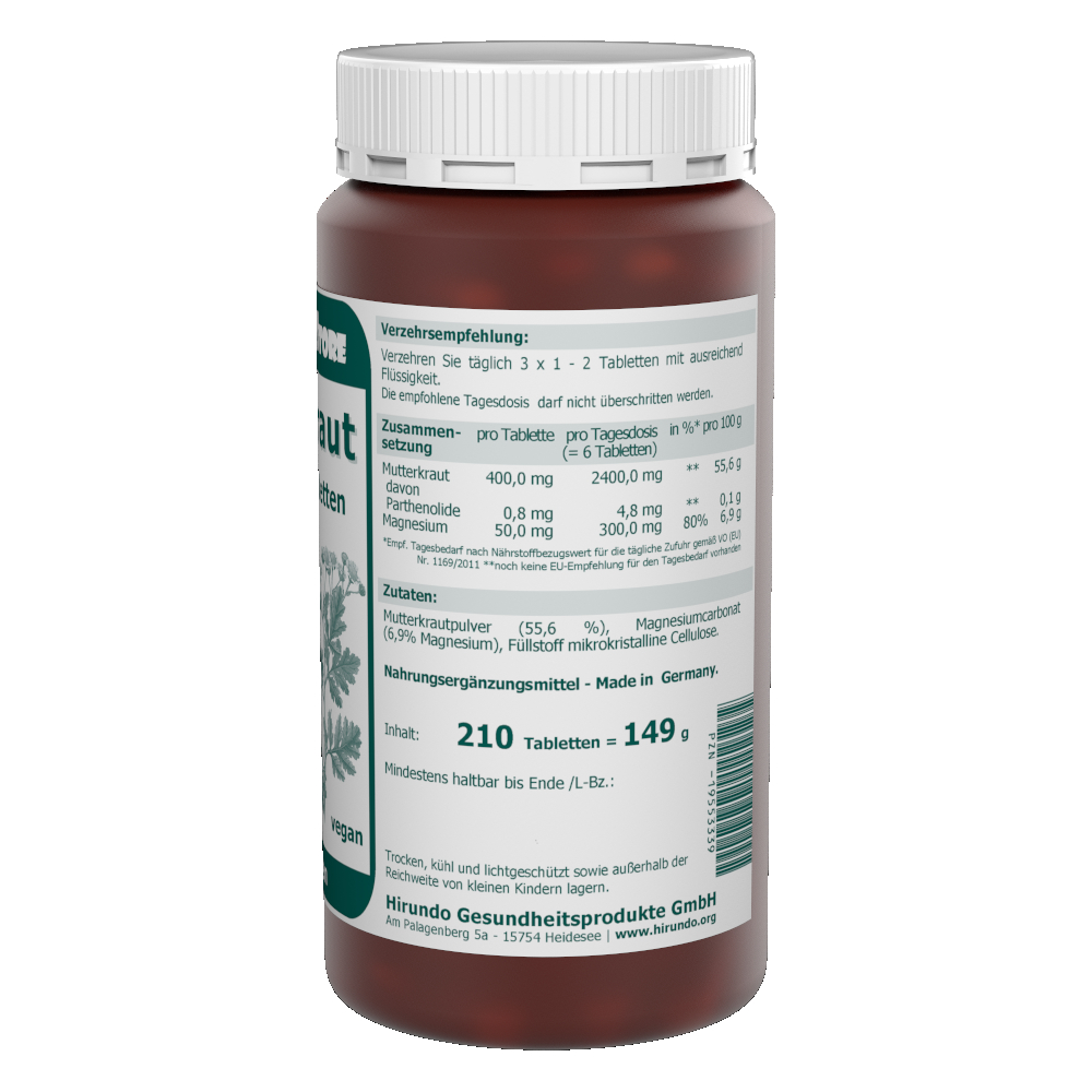 Mutterkraut Magnesium vegane Tabletten 210 Stk – Bild 3