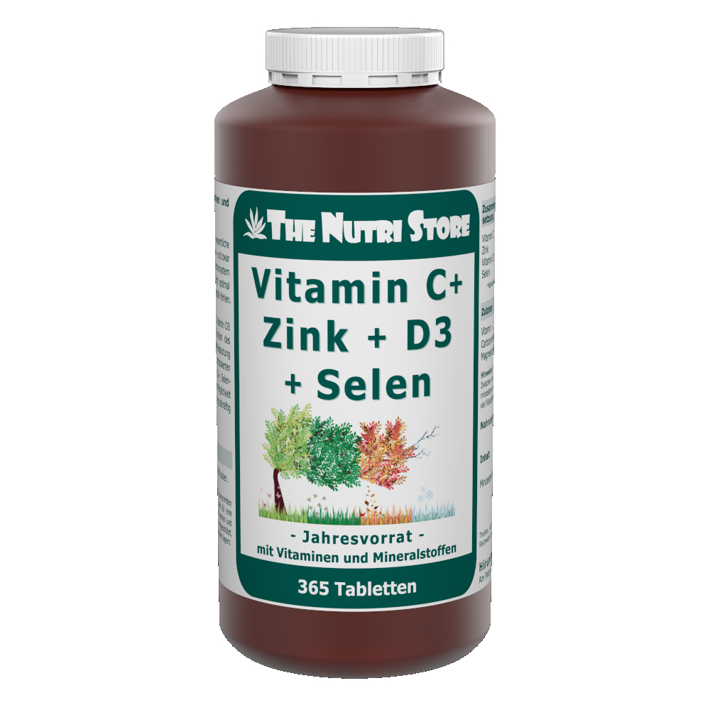 Vitamin C 1000mg + Zink 10mg + D3 + Selen Tabletten